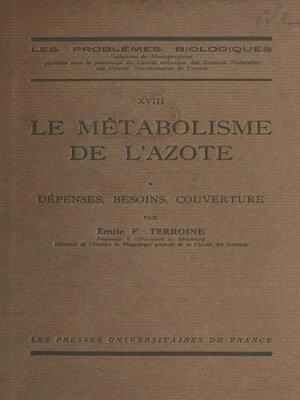 cover image of Le métabolisme de l'azote